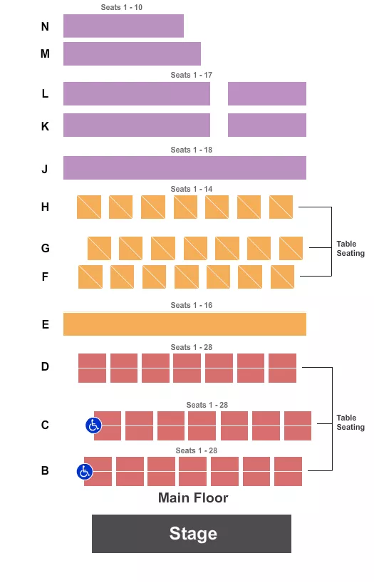 the garner galleria theatre seating chart